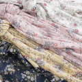 Custom Printed Floral Polyester Breathable Chiffon Fabric